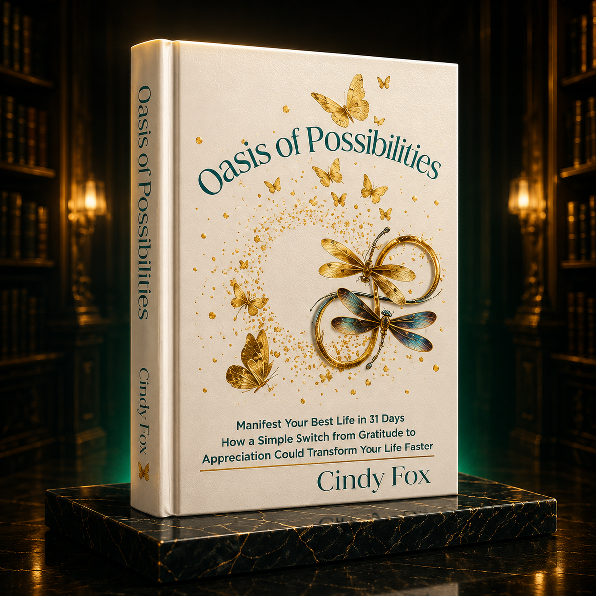 Oasis of Possibilities 3D Book on Pedestal